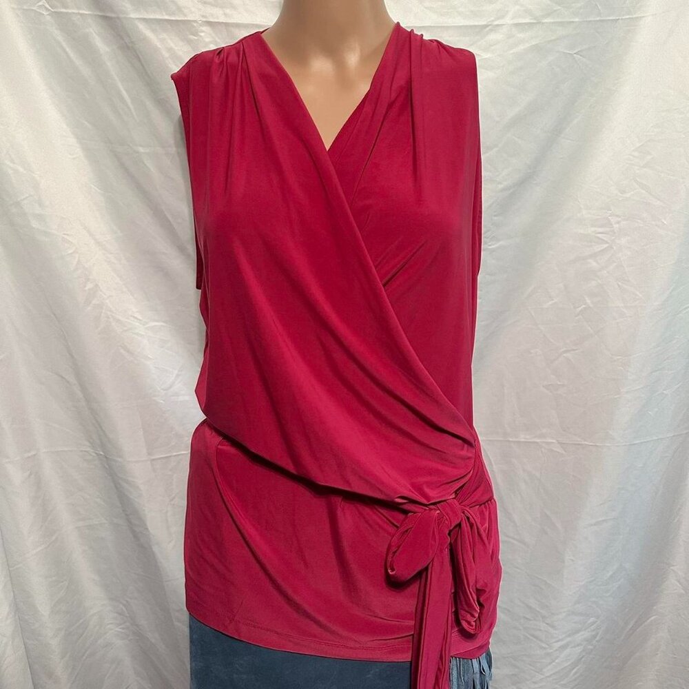 The Limited women's pink wrap sleeveless blouse size L